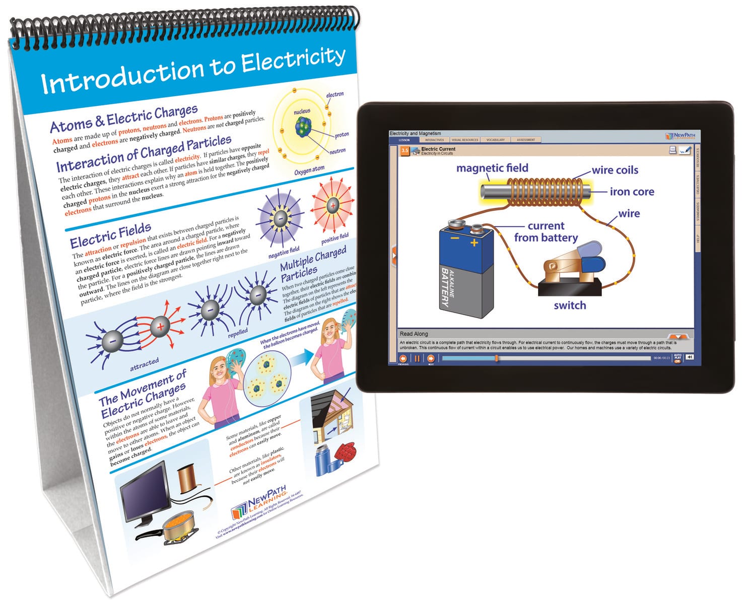 NewPath® Physical Science Skill Builder Flip Charts with Multimedia Lessons