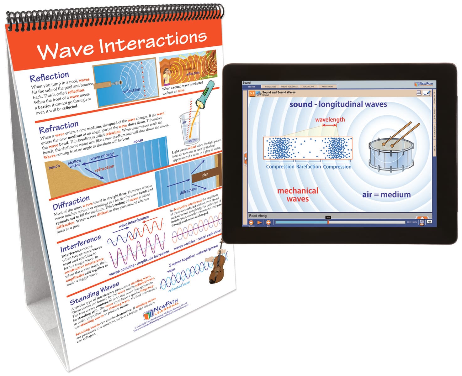 NewPath® Physical Science Skill Builder Flip Charts with Multimedia Lessons