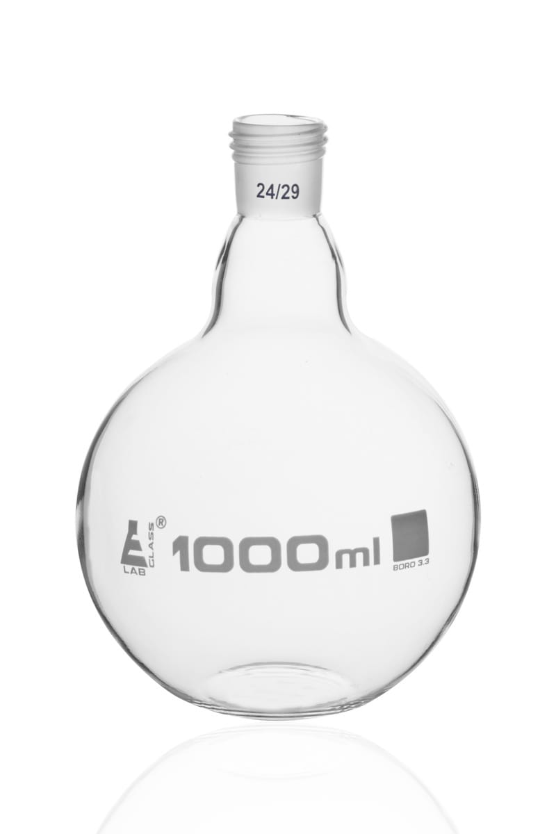 Eisco LabGlass® Boiling Flasks, Flat Bottom with Threaded Joint