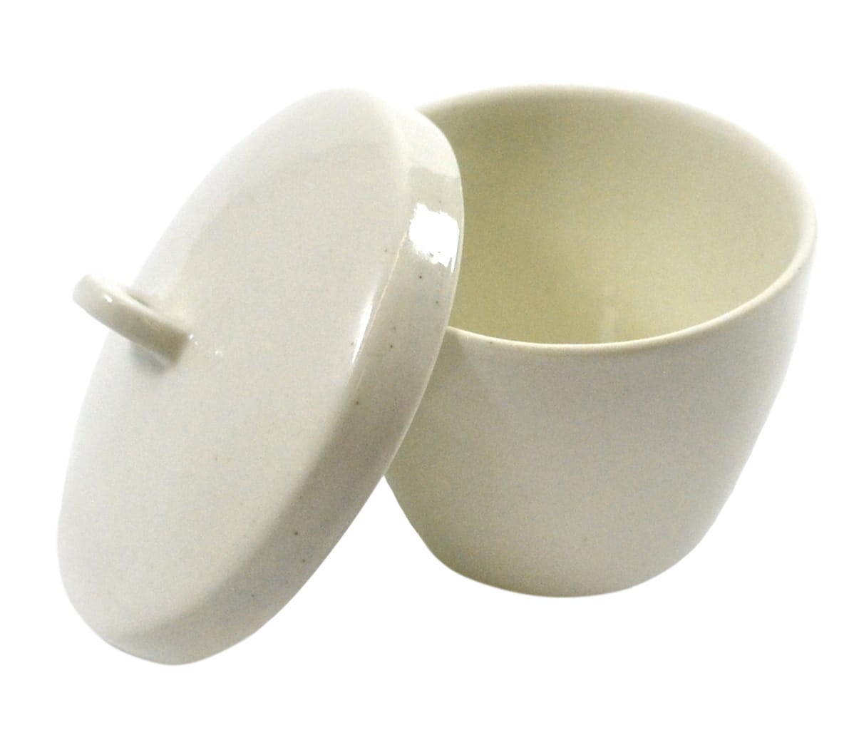 Eisco Porcelain Crucible with Lid, Tall Form