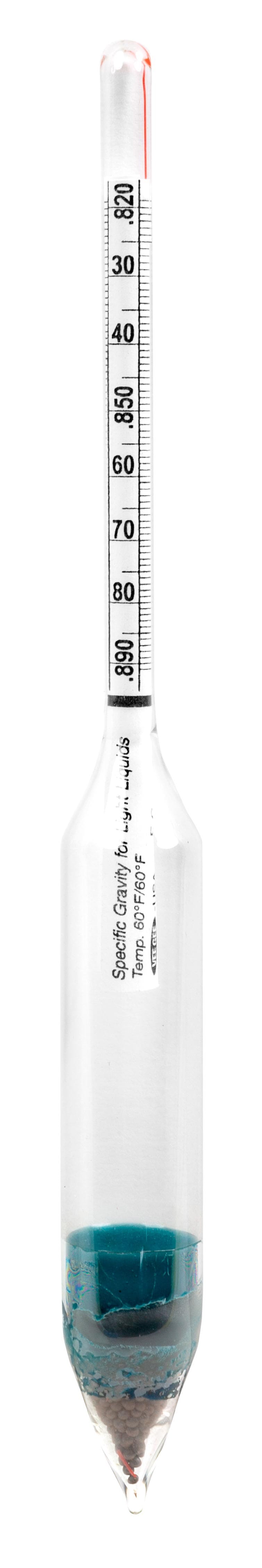 Precision Short Form Specific Gravity Hydrometers