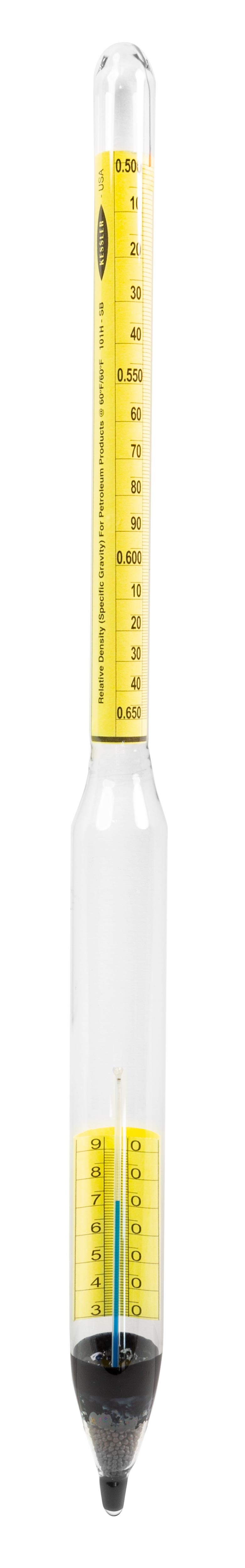 Liquid Petroleum Gas Hydrometer, Specific Gravity with Thermometer
