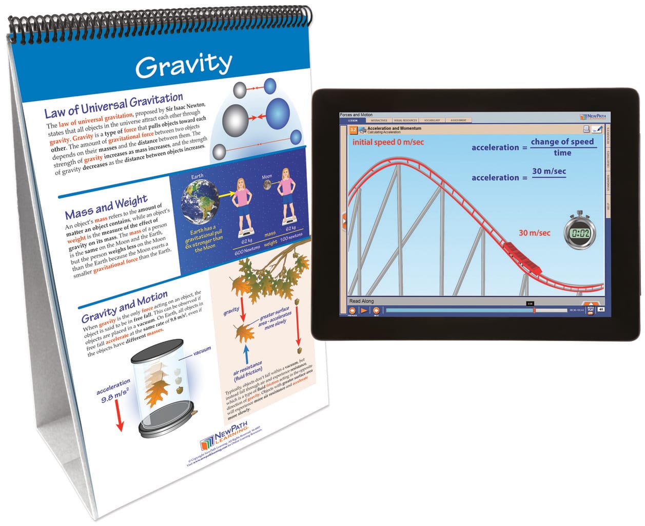NewPath® Physical Science Skill Builder Flip Charts with Multimedia Lessons