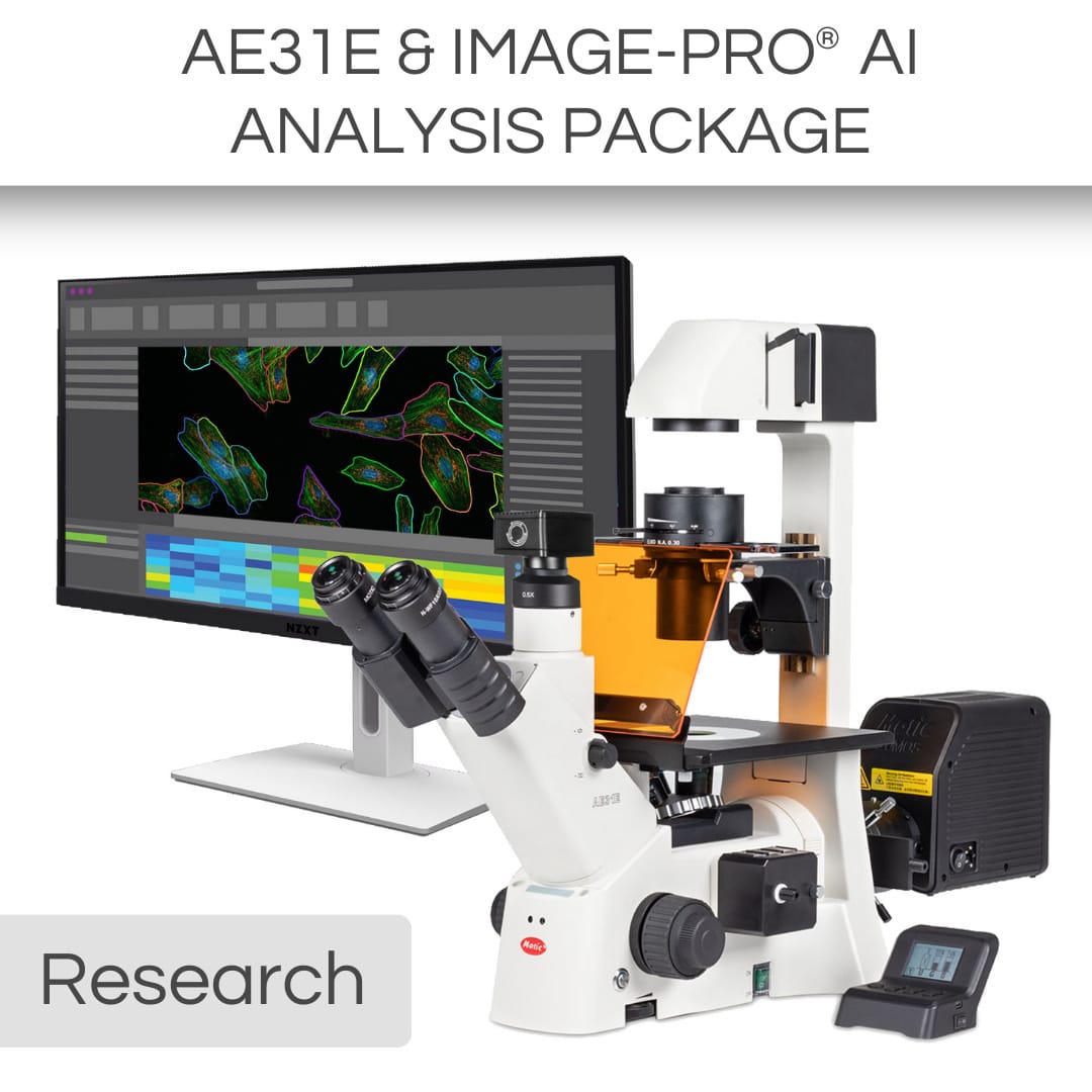 Motic® AE31E-Fluorescence and Image-Pro® AI-Powered Analysis Software ...