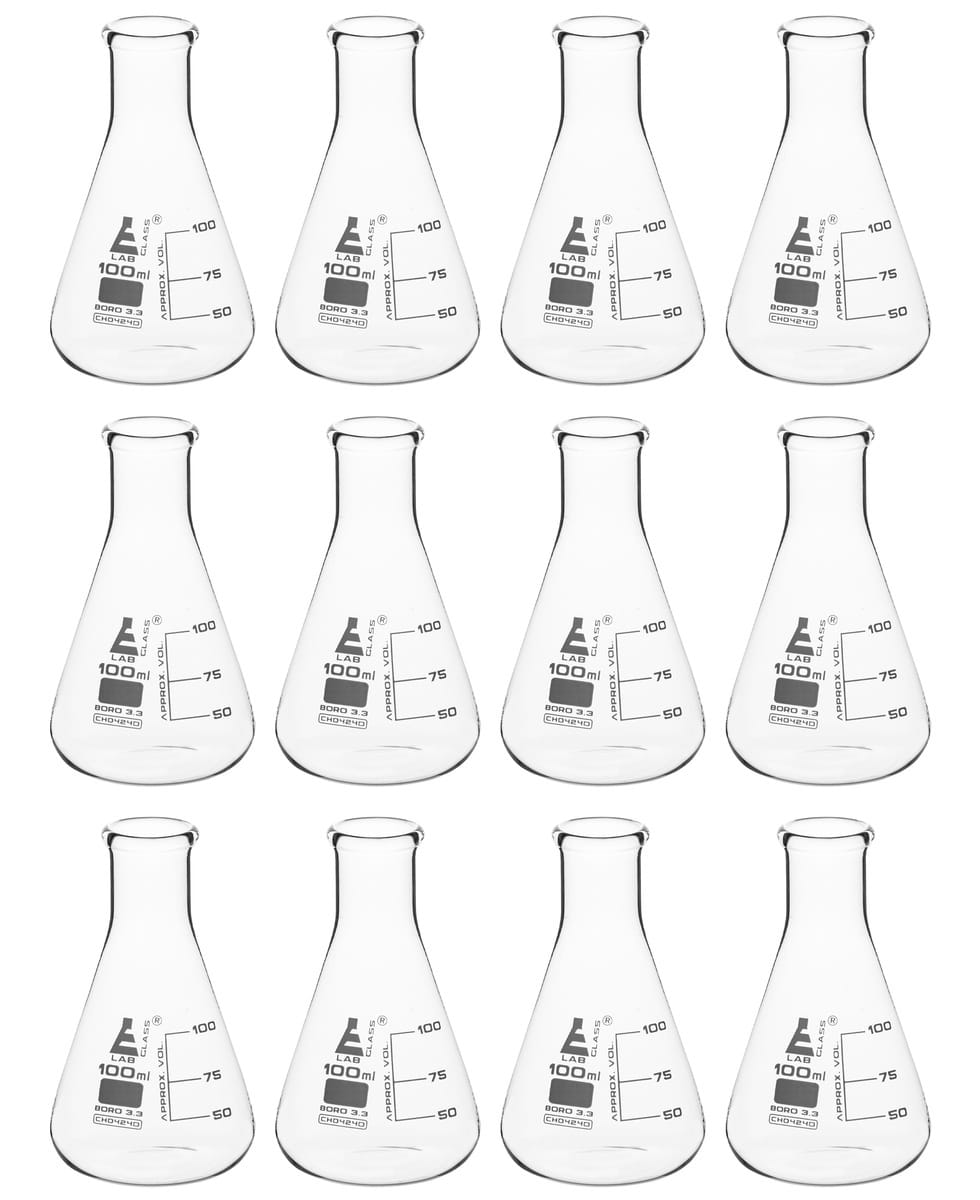Eisco Glass Narrow Neck Erlenmeyer Flasks