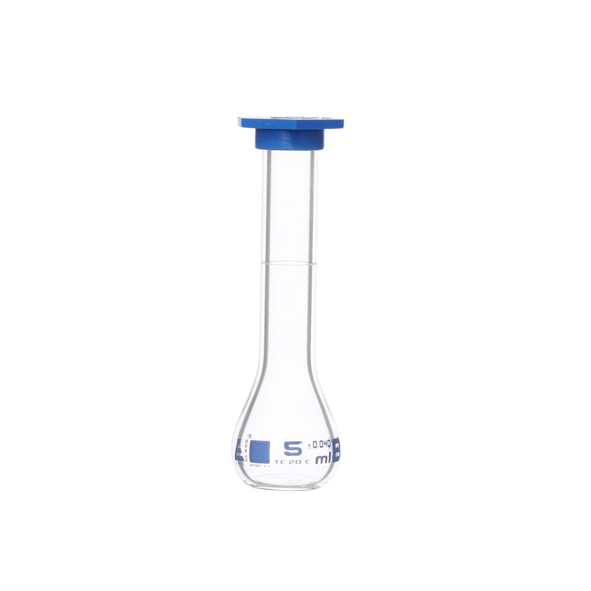 Eisco Glass Volumetric Flasks with Snap Cap, ASTM Class B