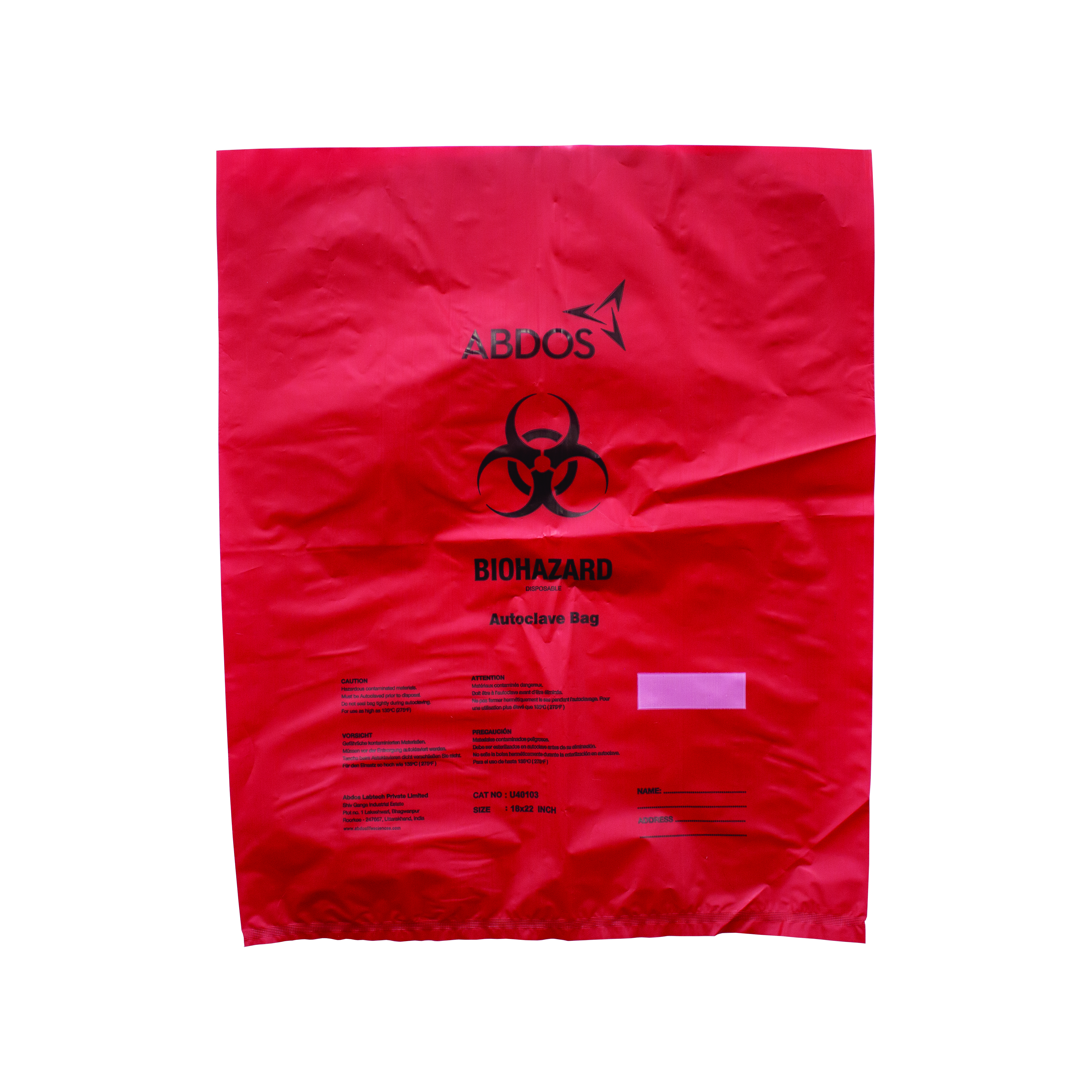 Biohazard Disposable Bags, PP