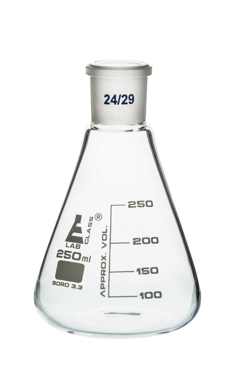 Eisco LabGlass® Erlenmeyer Flasks, Graduated with Ground Joint