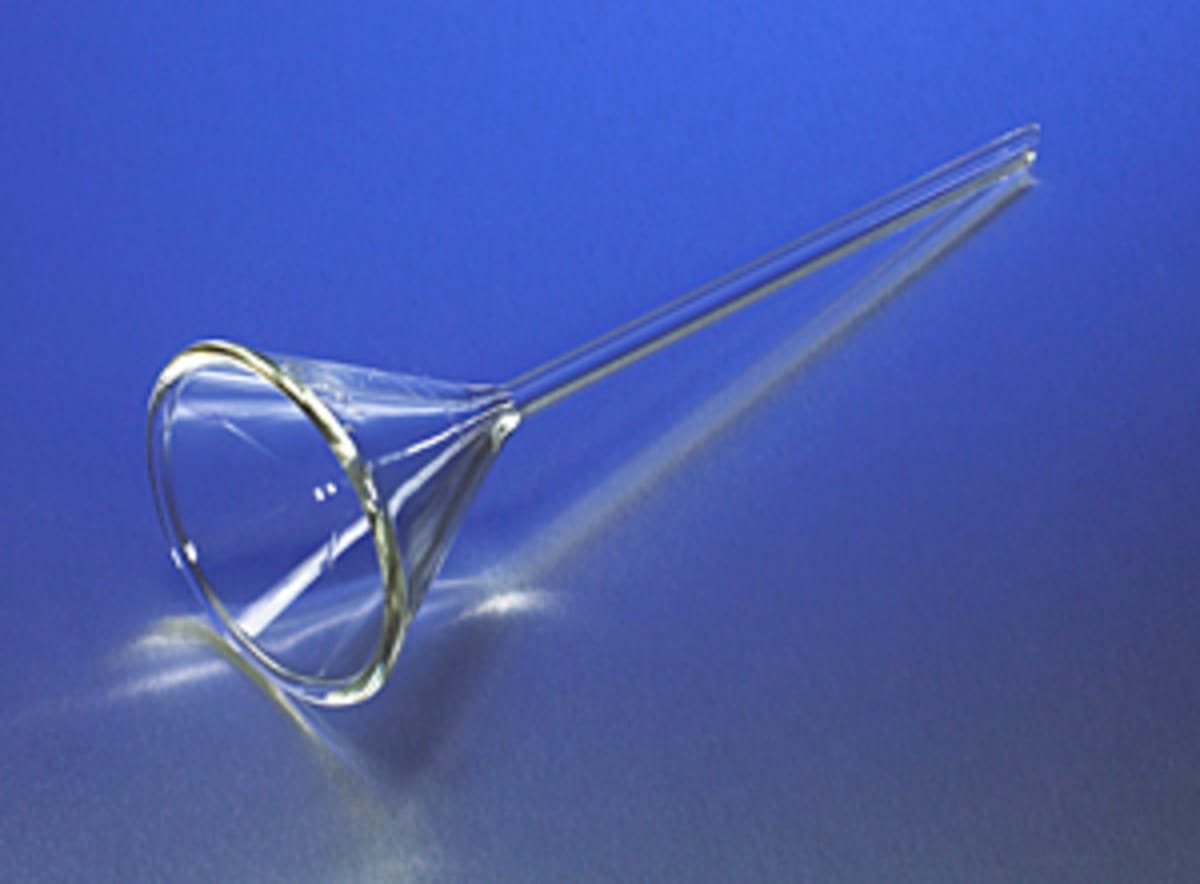 60° Borosilicate Long Stem Funnels, Corning