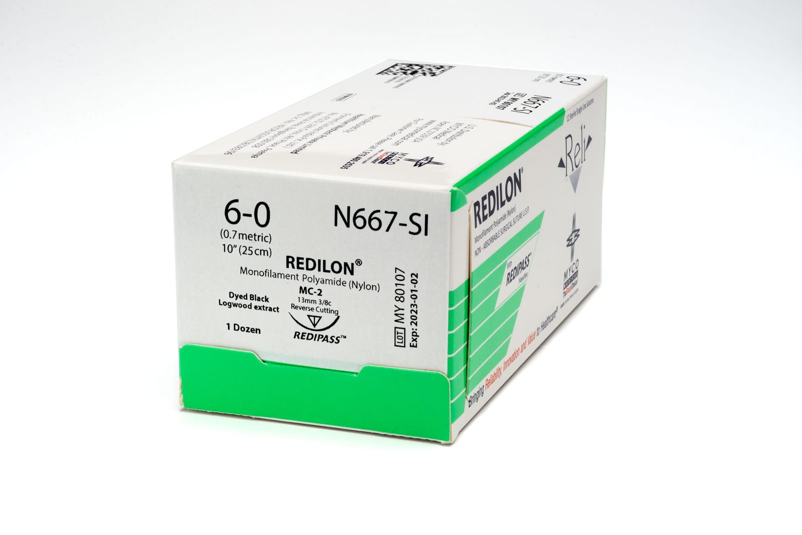 Reli® Black Nylon Non-Absorbable Sutures, MYCO Medical