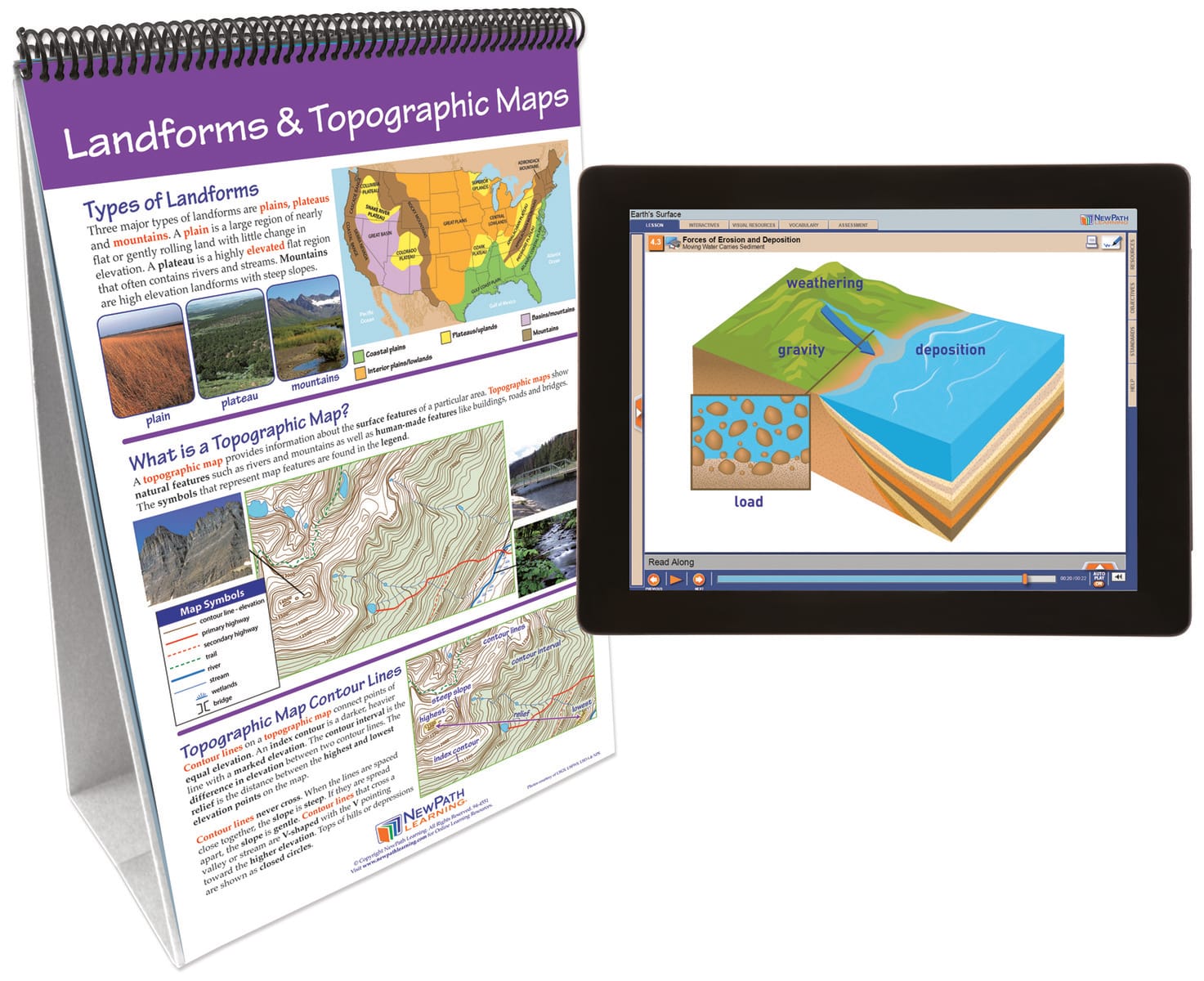 NewPath® Earth Science Skill Builder Flip Charts with Multimedia Lessons