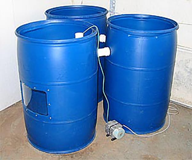 Aquaponics 3 Barrel Systems