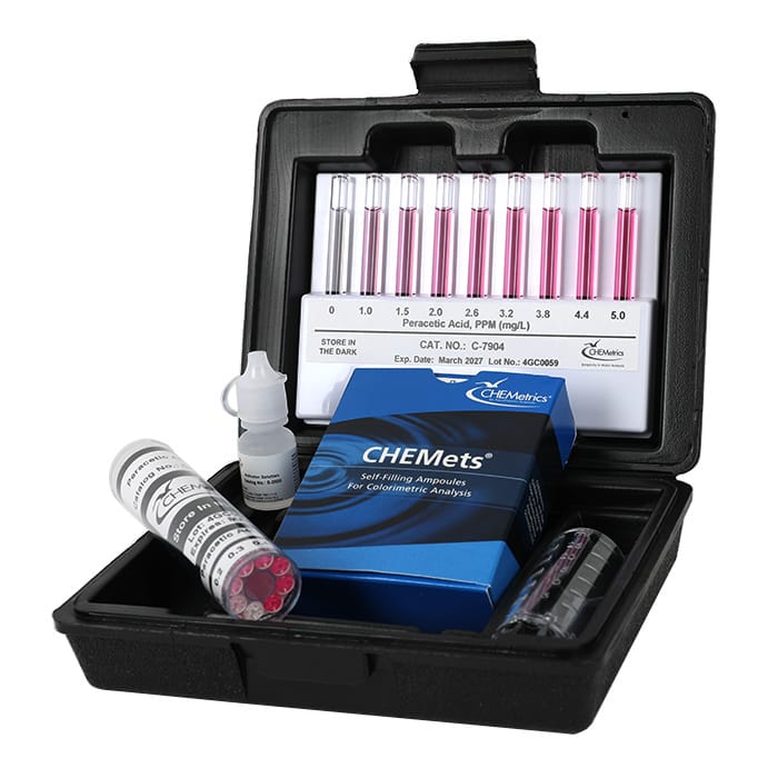 CHEMets® Peracetic Acid Visual Test Kit