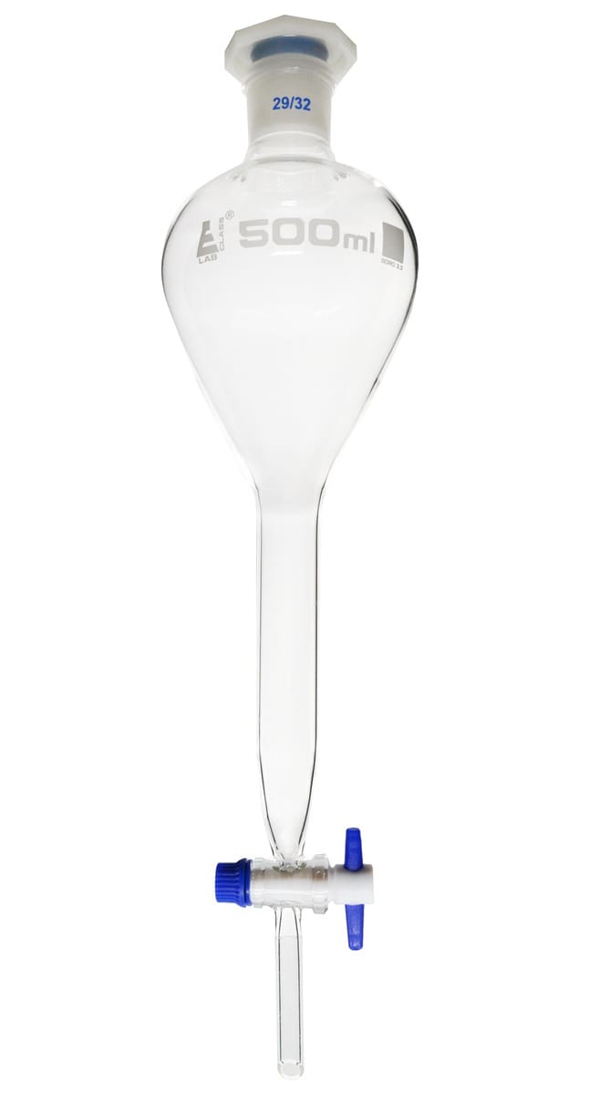 Eisco Glass Gilson Separatory Funnels with PTFE Stopcock