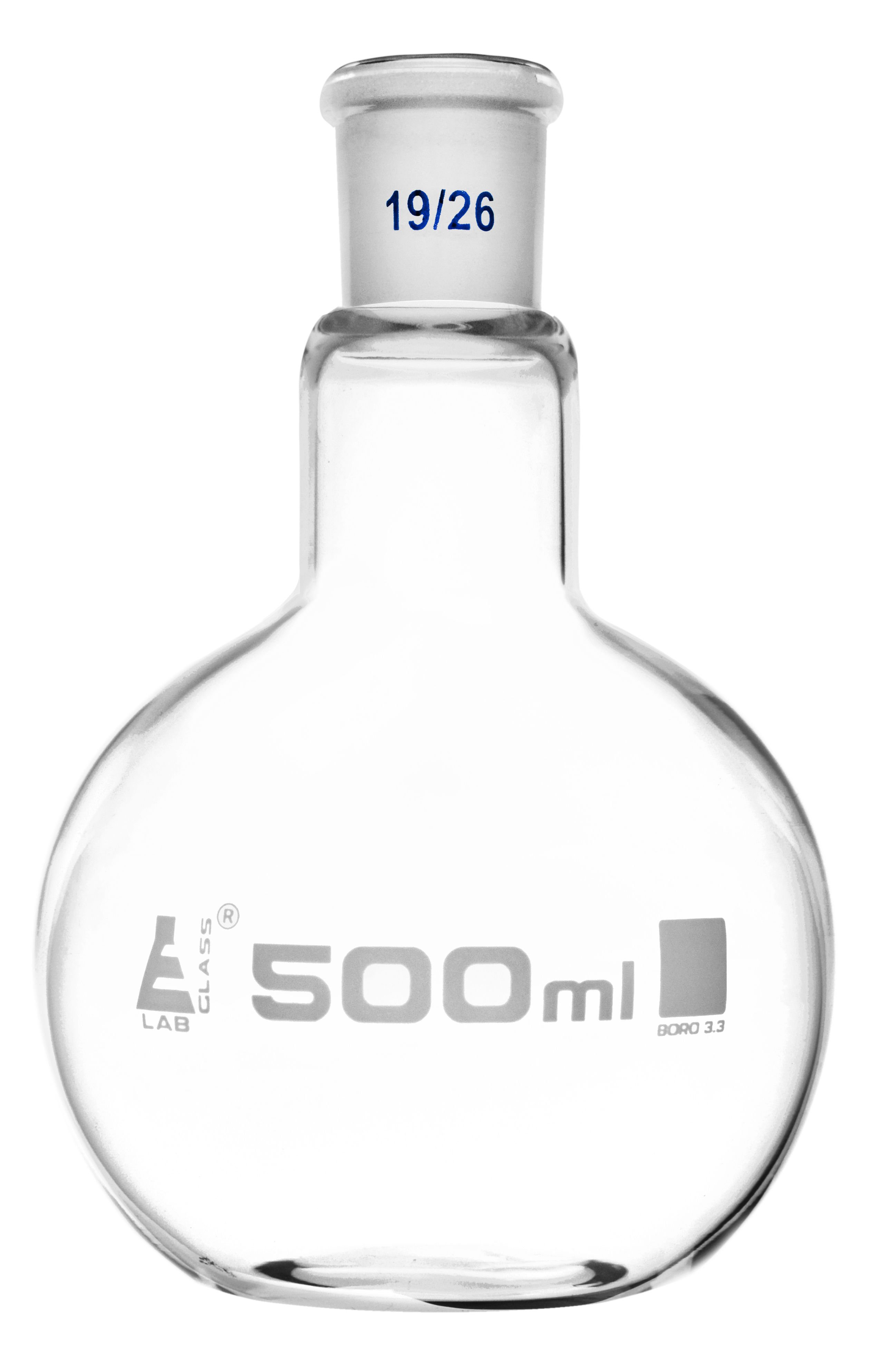 Eisco LabGlass® Boiling Flasks, Flat Bottom, Interchangeable Joint