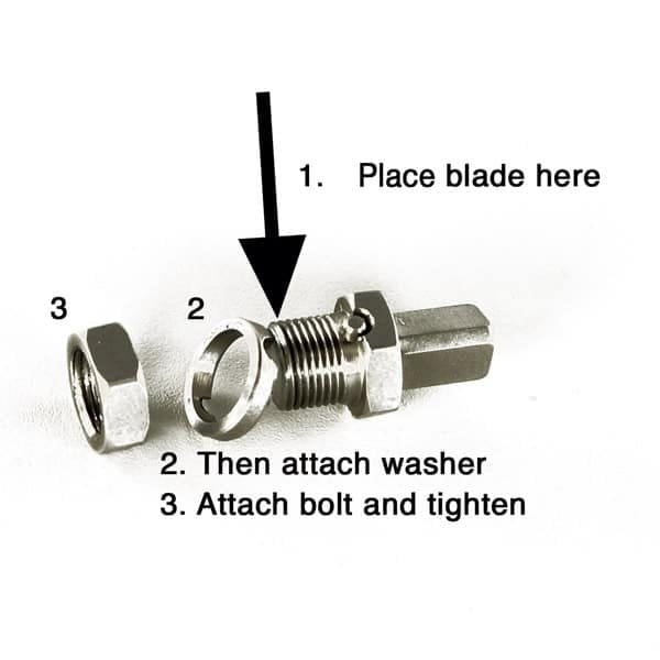 Autopsy Saw Blade Arbor, Stainless Steel, Mortech®