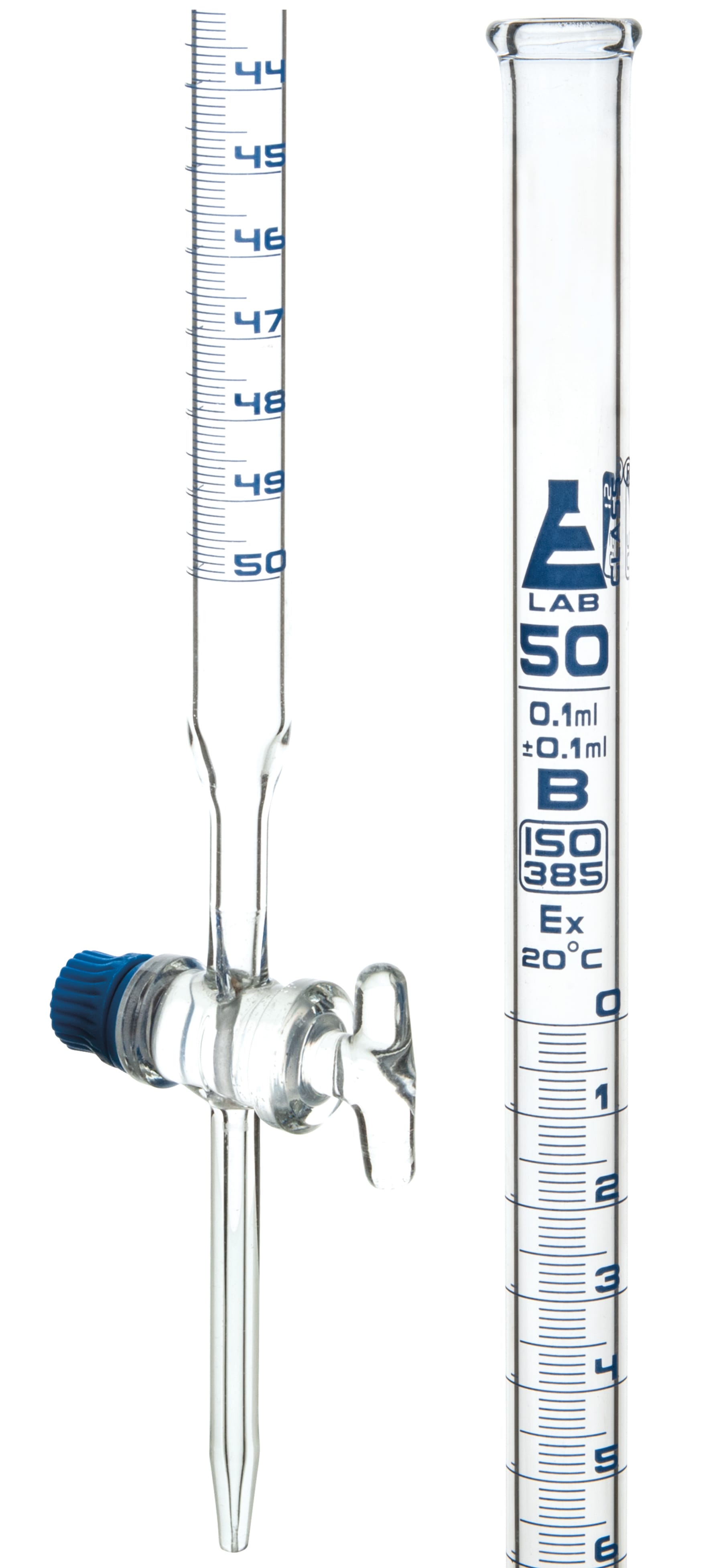 Eisco Premium Glass Burettes with Glass Key Stopcock