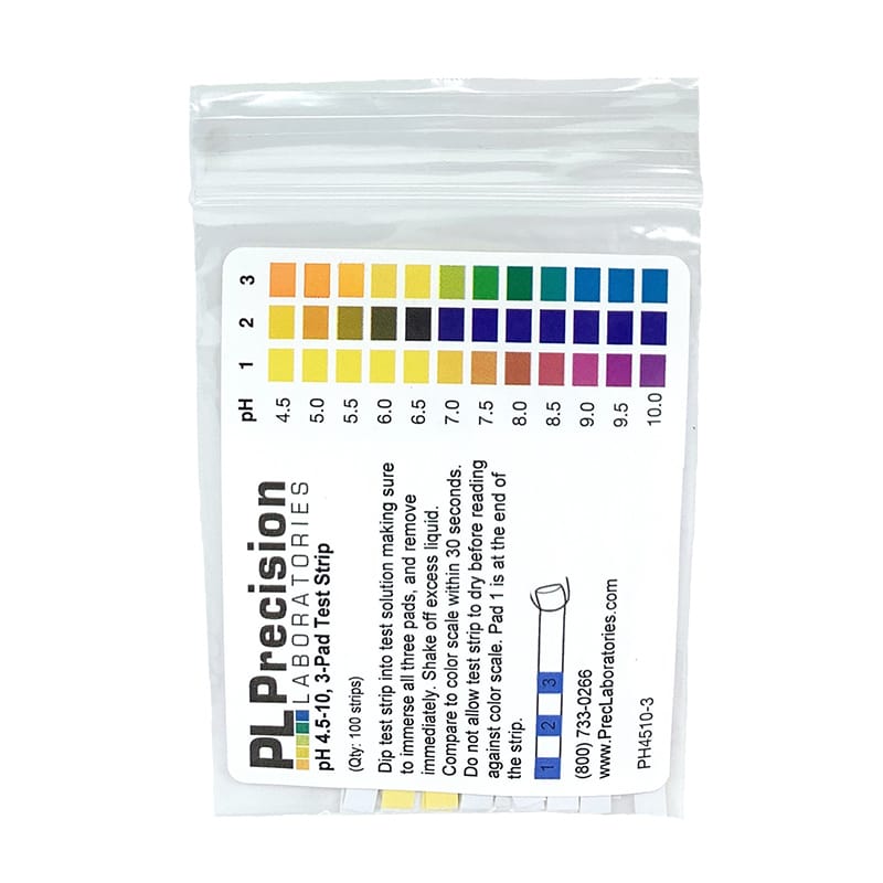 pH Test Strips with Pads