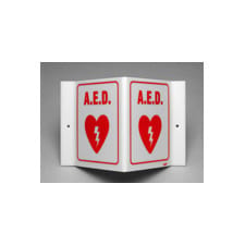 A.E.D. Standard 'V' Sign, with Picto, Brady