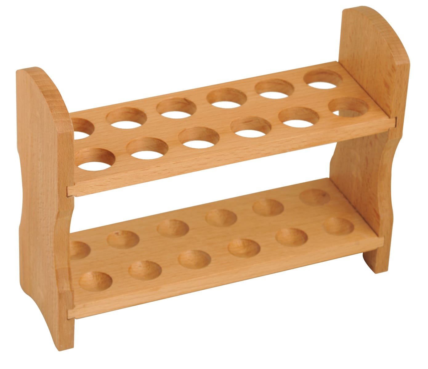 Eisco Wooden Test Tube Rack, 12-Holes, for 22 mm Tubes