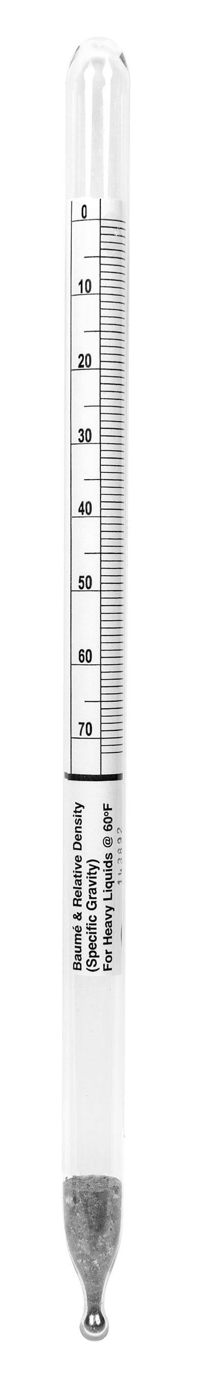 Dual Scale Hydrometers, Specific Gravity/Baume