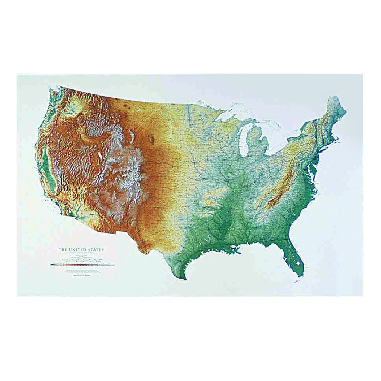 United States Shaded Relief Map