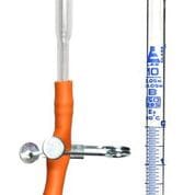 Borosilicate Glass Burettes with Pinch Clips