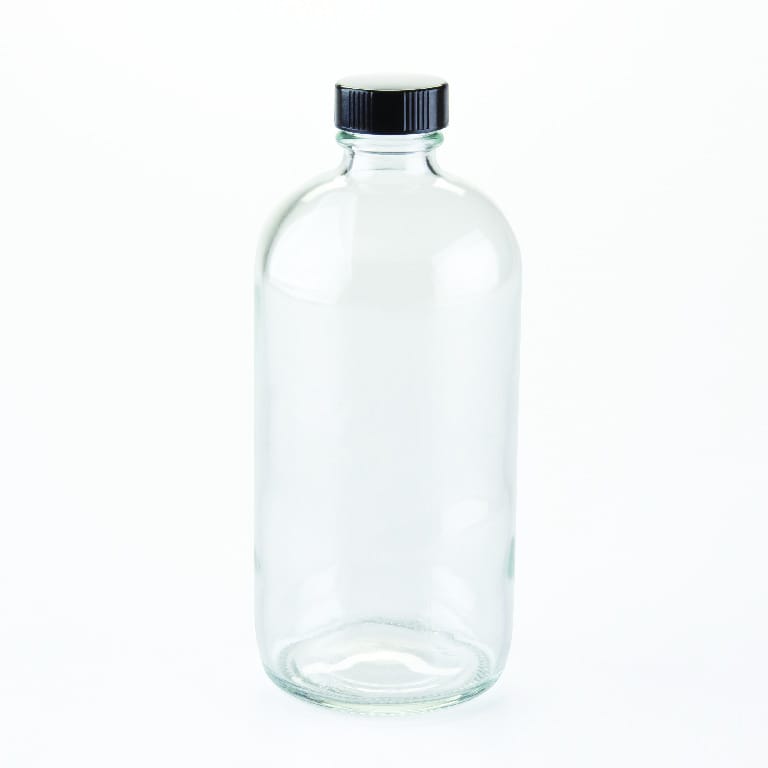 Flint Glass Screw Cap Narrow Mouth Bottles