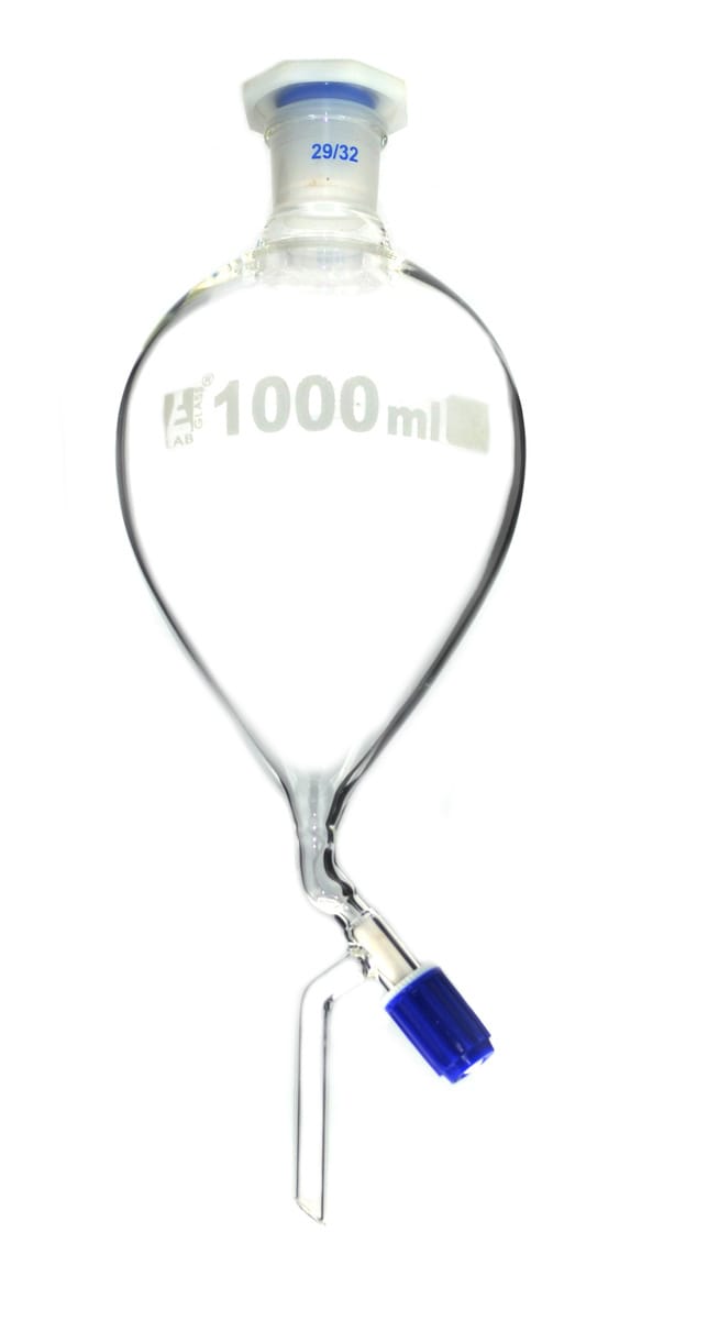 Eisco Glass Separatory Funnels with Screw-Type Stopcock