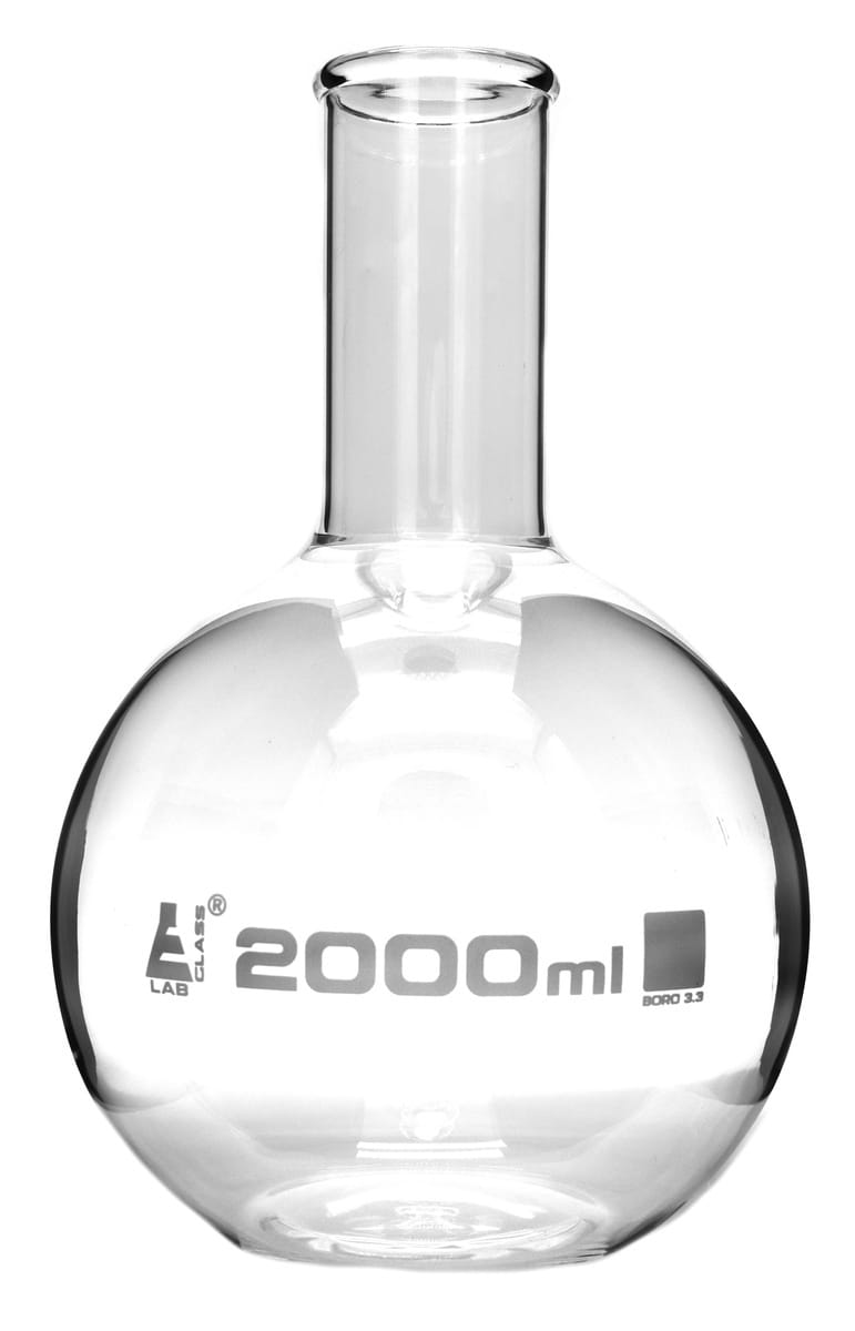 Eisco LabGlass® Boiling Flasks, Flat Bottom, Narrow Neck