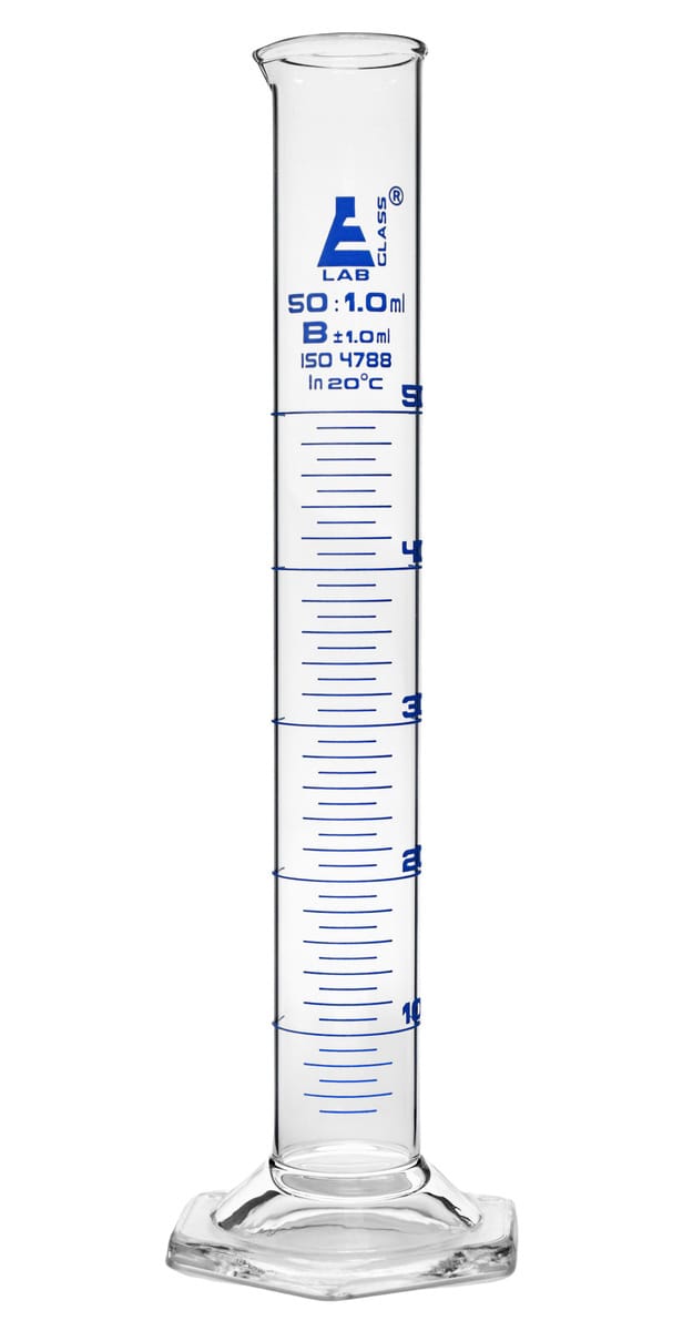 Eisco Glass Graduated Cylinders with Hexagonal Base