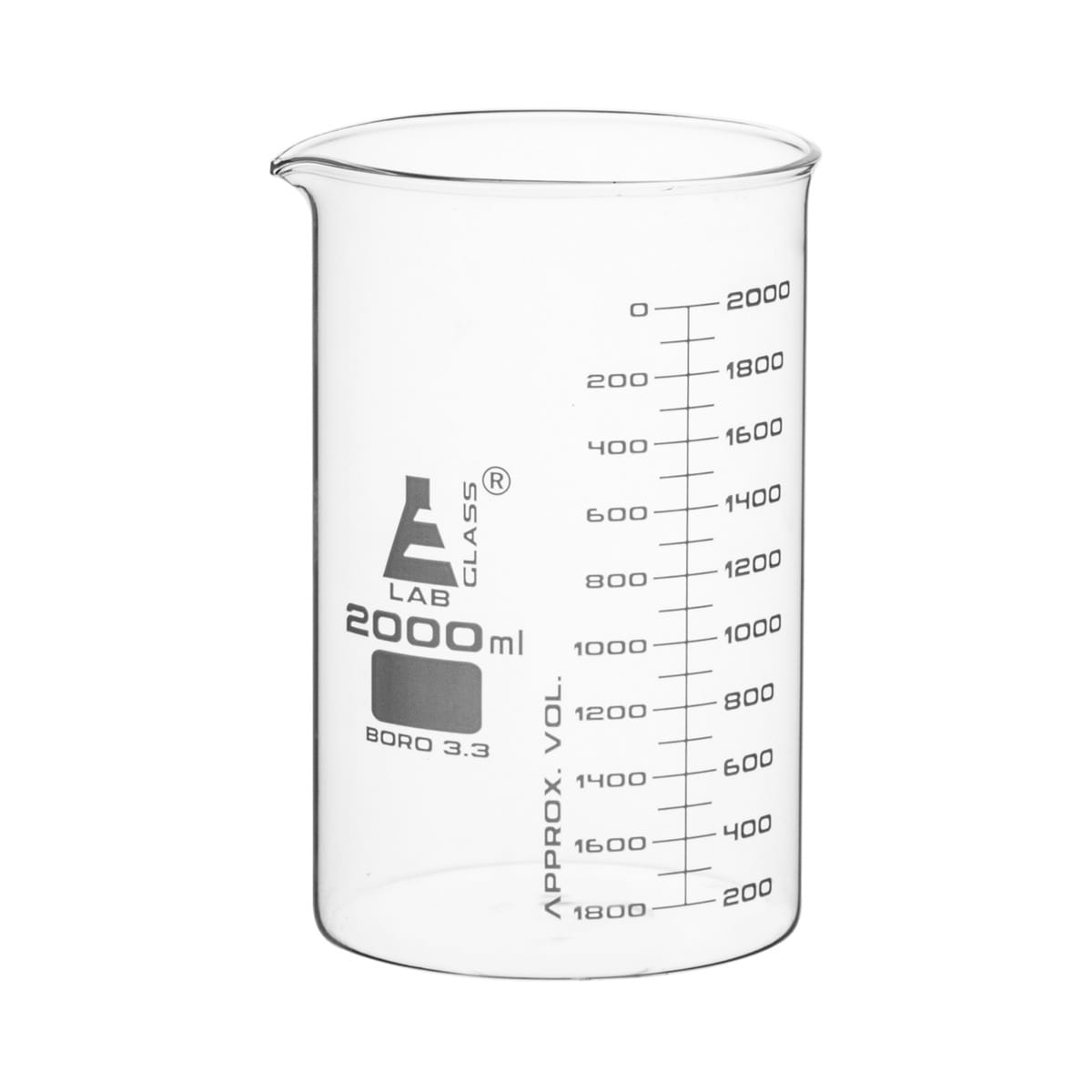 Eisco LabGlass™ Low Form Glass Beakers, ASTM
