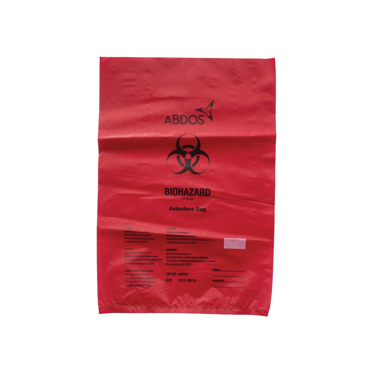 Biohazard Disposable Bags, PP