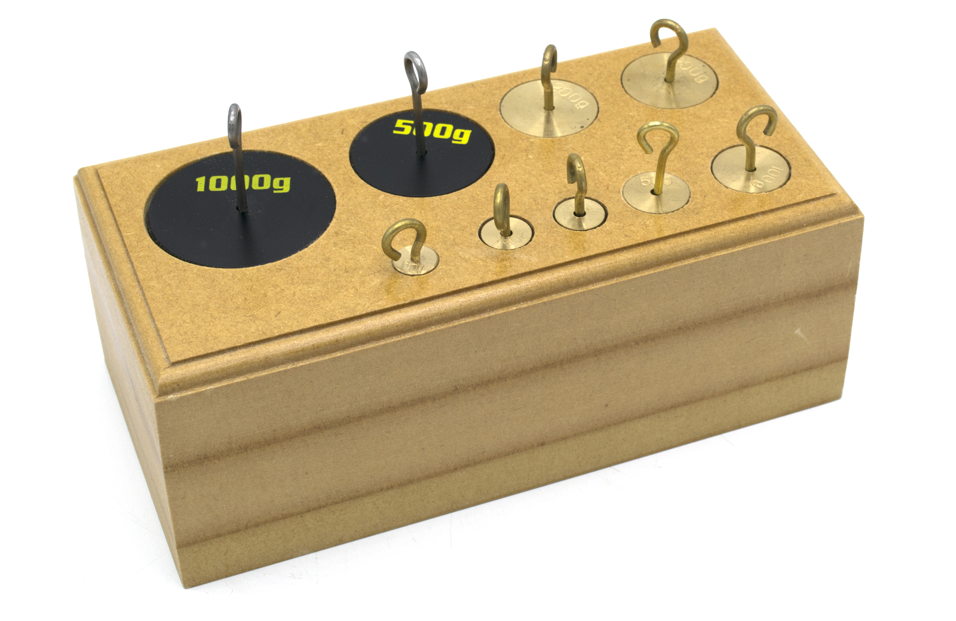 Eisco® Economy Brass Hooked Weights, Set of 9