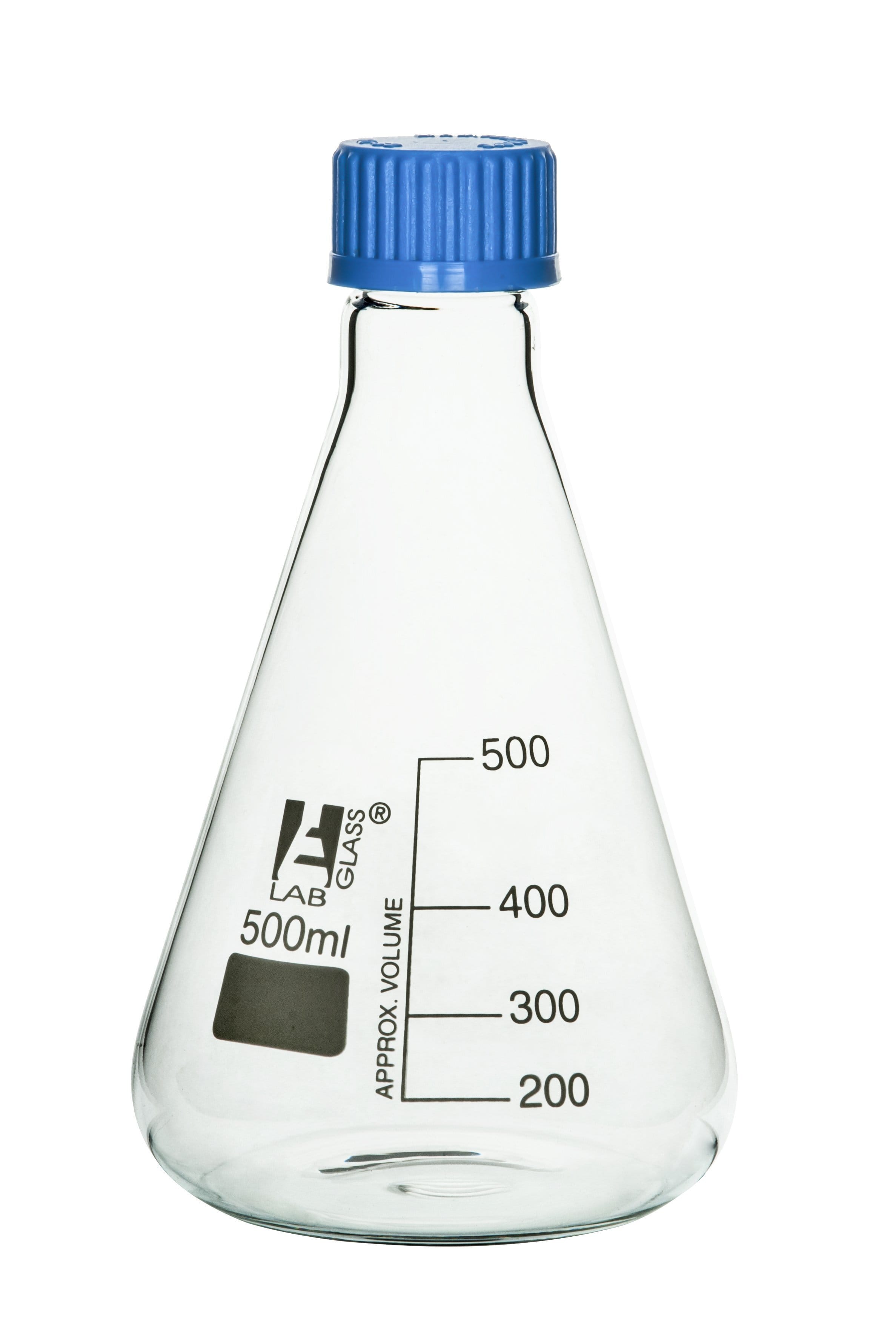 Eisco LabGlass® Erlenmeyer Flasks with Polypropylene Screw Cap
