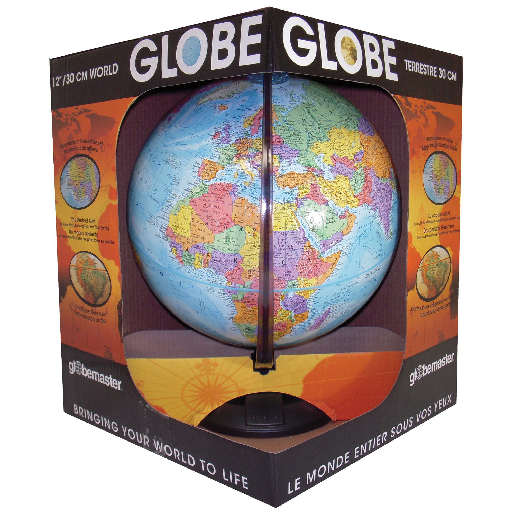 Globemaster Blue Ocean Desk Globe (French)