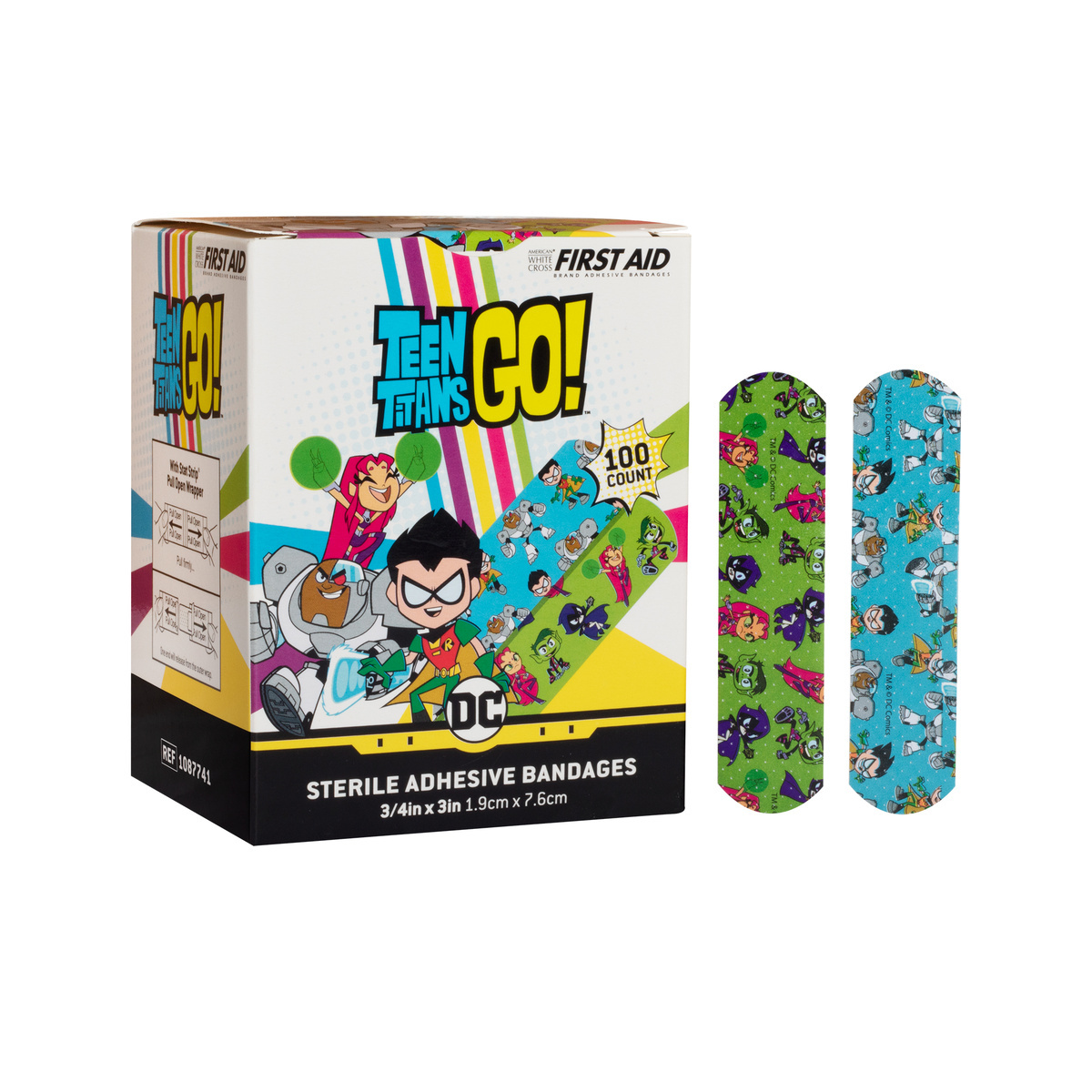 Stat Strip® Teen Titans™ Adhesive Bandages