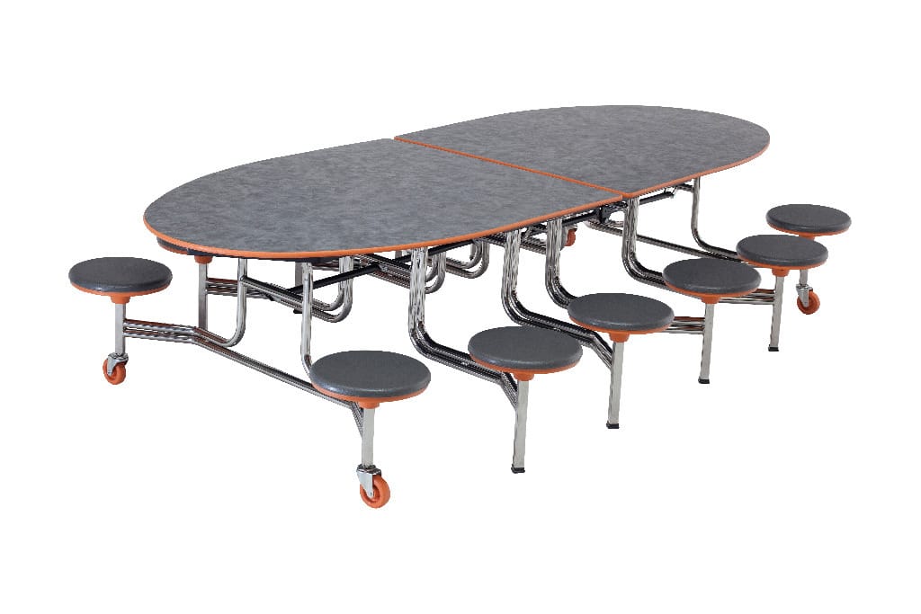 Mobile Stool Tables, Elliptical, AmTab