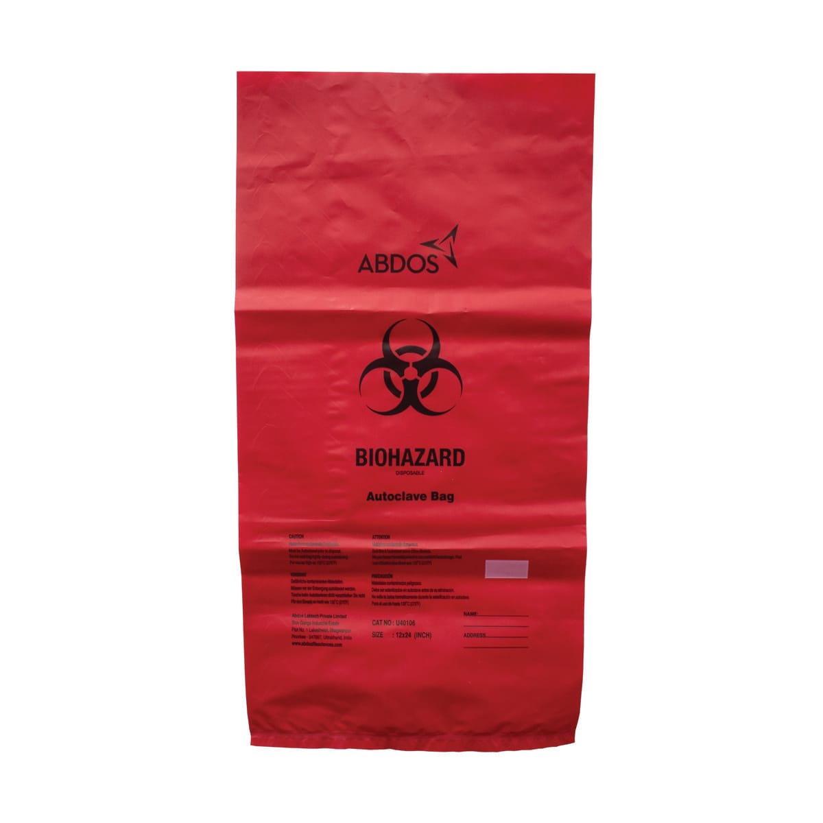 Biohazard Disposable Bags, PP
