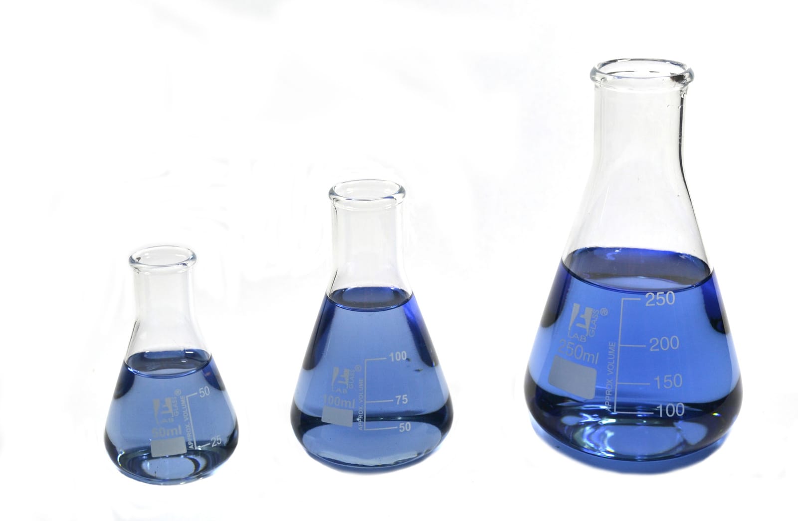 Eisco 3-Piece Small Glass Erlenmeyer Flask Set