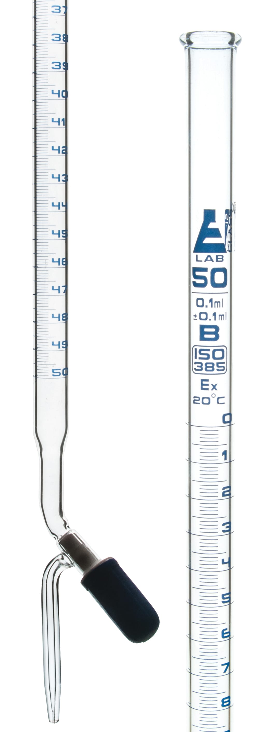 Eisco Glass Burettes with PTFE Needle Valve Stopcock