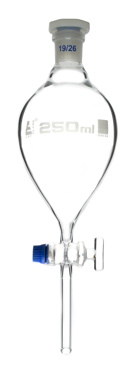 Eisco Glass Separatory Funnels with Glass Stopcock