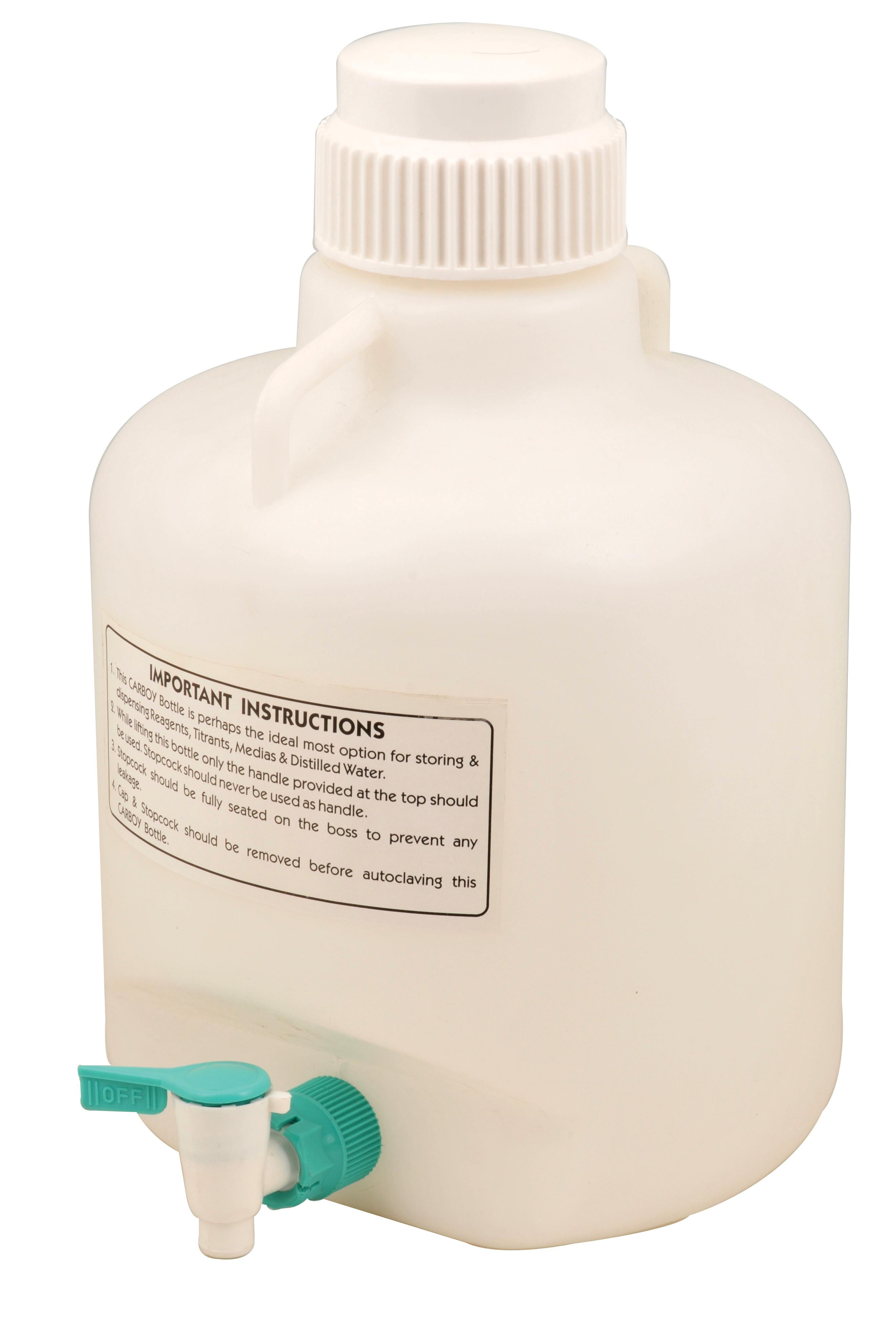 Eisco Polypropylene Carboy Bottle with Stopcock