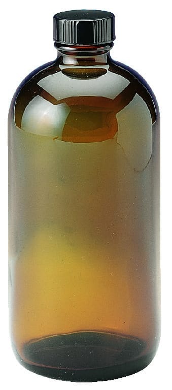 WHEATON® Amber Safety Coated Amber Boston Round Bottle