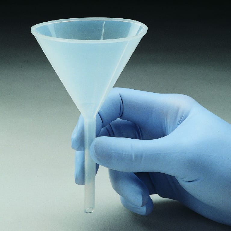 60° Polypropylene Standard Stem Funnels, United Scientific Supplies