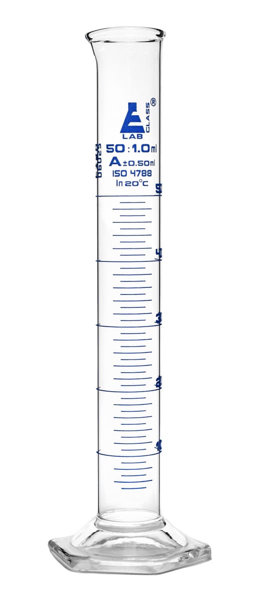 Eisco Glass Graduated Cylinders with Hexagonal Base