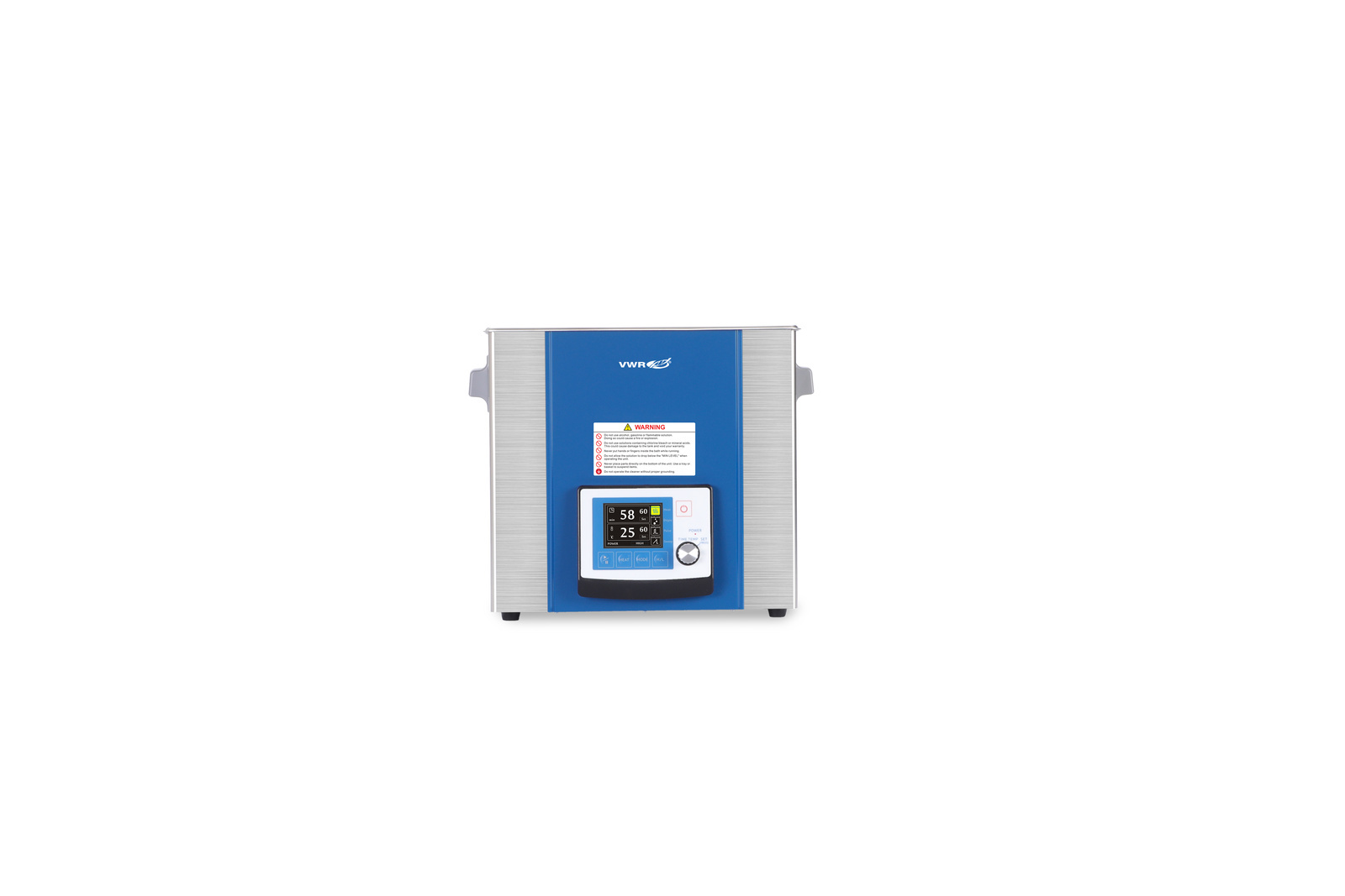 حمام تمیزکننده اولتراسونیک VWR 6L، نمایشگر LCD، دگاز، سوئیپ، حالت پالس و هیتر 1 * 1 اقلام