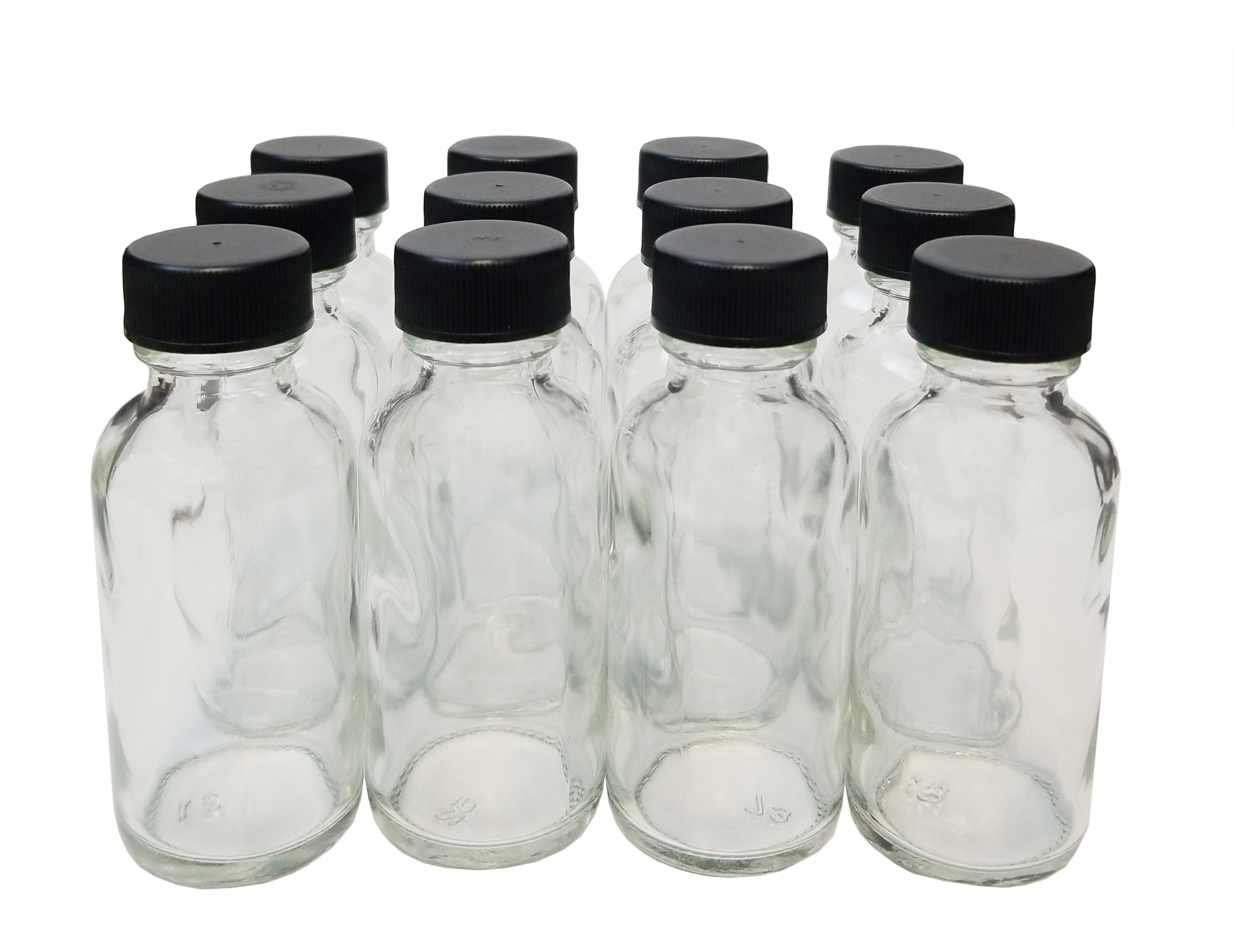 Bottles, Boston Round, Amber / Clear