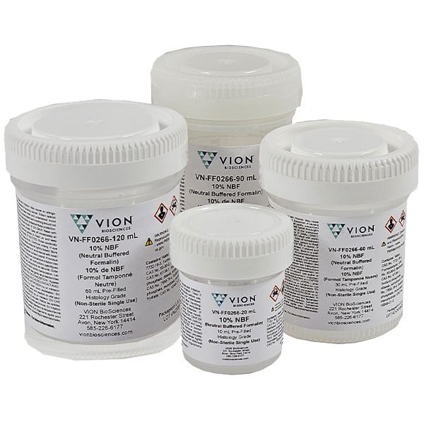 VION™ NBF (Neutral Buffered Formalin) Prefilled Containers