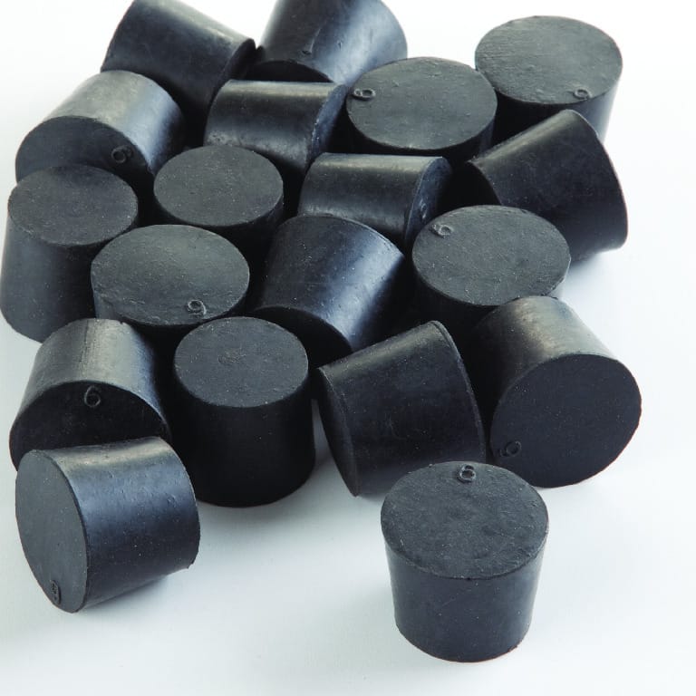 2-Hole Natural Rubber Stoppers
